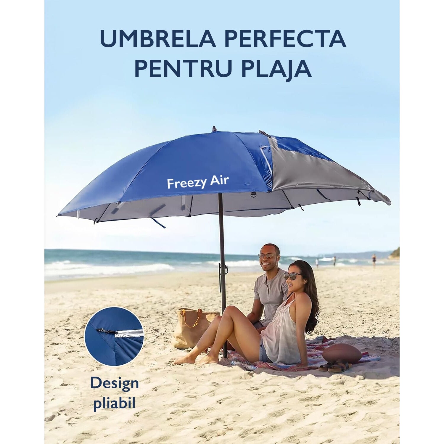 Umbrela de Plaja Freezy Air SunShield Umbrela de Plaja Freezy Air SunShield
